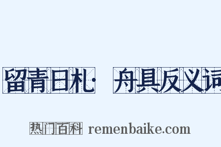 留青日札·舟具反义词是什么意思的图片